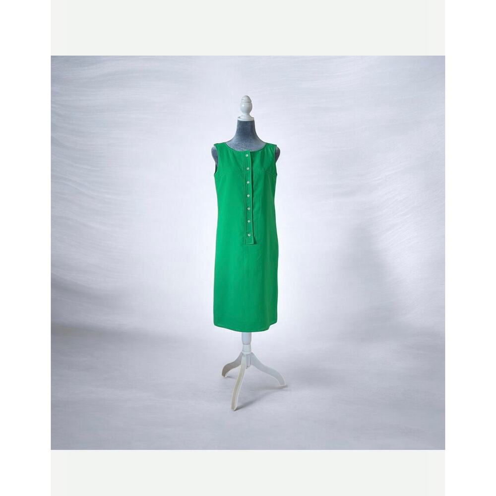 Green California Girl Straight Pencil Dress Sleeveless Size Medium